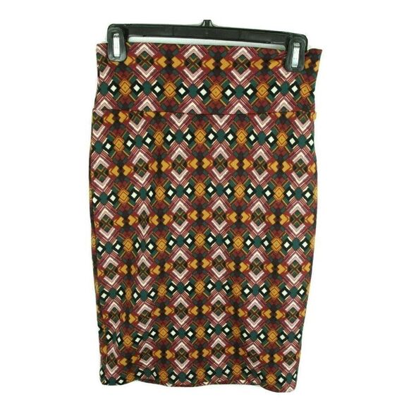 LulaRoe Women's Skirt Cassie Jewel Tones Pencil Stretch Straight XS - Picture 1 of 4